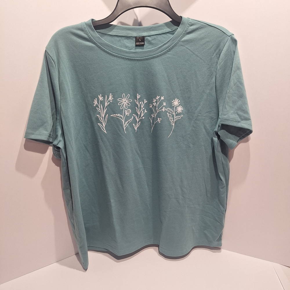 SHEIN Teal Casual T-Shirt